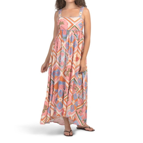 Colorful Geometric Maxi Dress - Picture 1 of 4